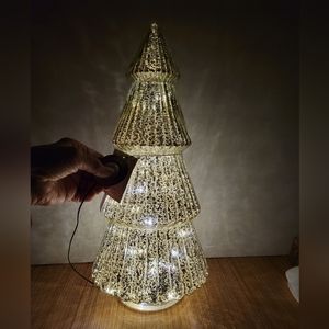 Large Target Wondershop 14.75" Silver Christmas Tree Mercury Glass Battery Timer